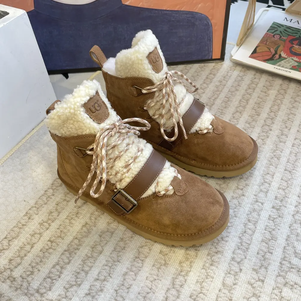 UGG winter new dune mini boots leather buckle snow boots