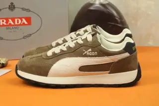 Prada Italian men’s shoes are featured on the cover of the quarterly fashion magazine