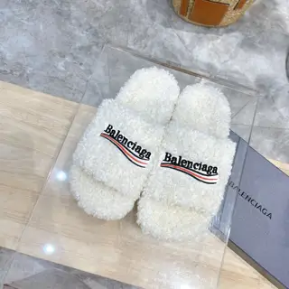 Balenciaga autumn and winter trendy wool slippers