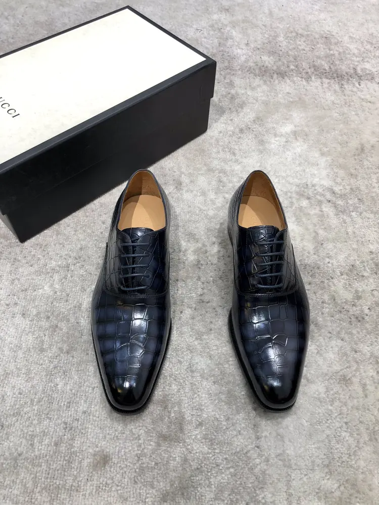 GUCCI Classic Oxford Men’s Business Formal Leather Shoes Classic Style Ultimate Art The