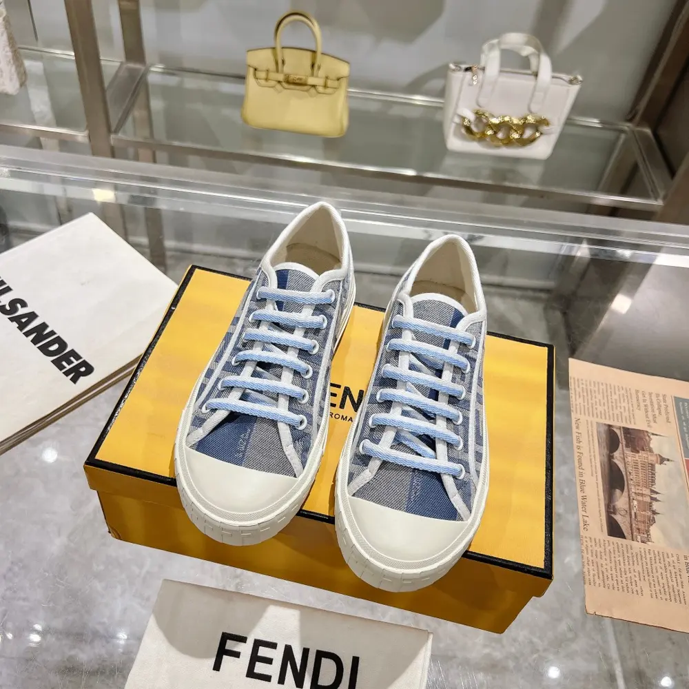 Fendi couple canvas shoes