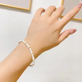 Gucci white bamboo bracelet
