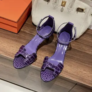 Hermès『 Crocodile Leather Size Grain』 New Colors 7cm9cm.10.5cm Heels