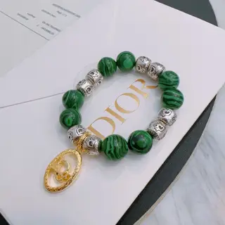 Counter exquisite version DIOR multi-element agate Thai silver style bracelet G-Dragon star