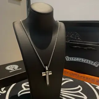 Chrome Hearts Classic Vintage Necklace Cross Diamond Pendant