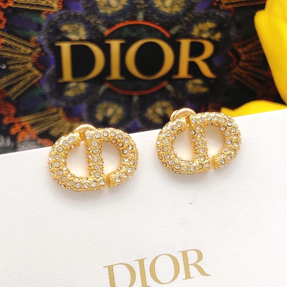 DIOR original new product pig nose CD pearl earrings high-end quality