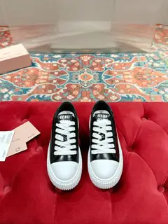 Miu Miu Miu 2024/ss# Miu new thick-soled canvas shoes