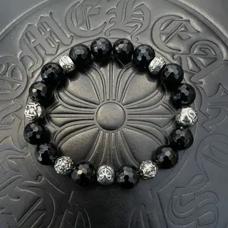 Chrome Hearts Classic Retro Multi-element Obsidian Bracelet