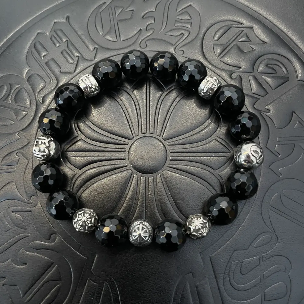 Chrome Hearts Classic Retro Multi-element Obsidian Bracelet