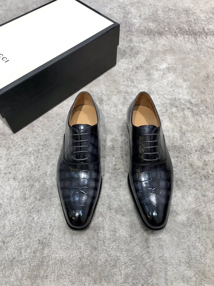 GUCCI Classic Oxford Men’s Business Formal Leather Shoes Classic Style Ultimate Art The