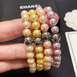Chanel Double C imported pearl bracelet
