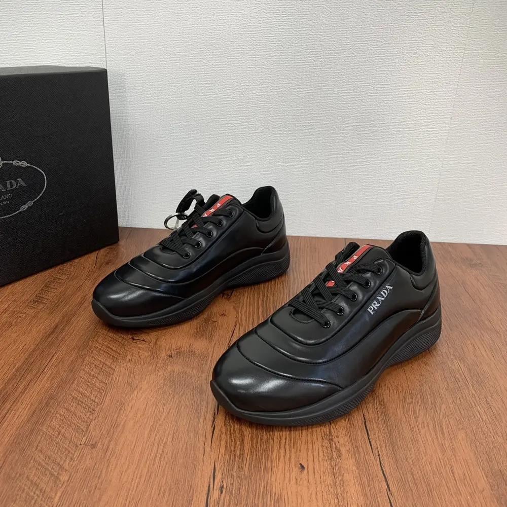 Prada men’s lace-up casual sneakers