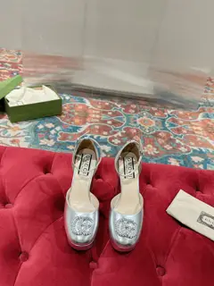 Gucci women’s shoes 24S platform style spring and summer new double G diamond buckle