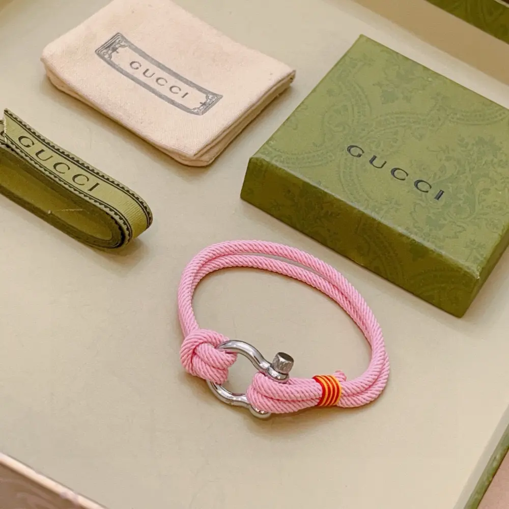 The latest Gucci bracelet is hand-woven and takes 5 days to make. It is a higher-end