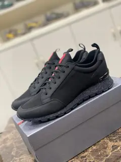 Prada casual shoes original configuration: Italian imported Y version custom cowhide with Y