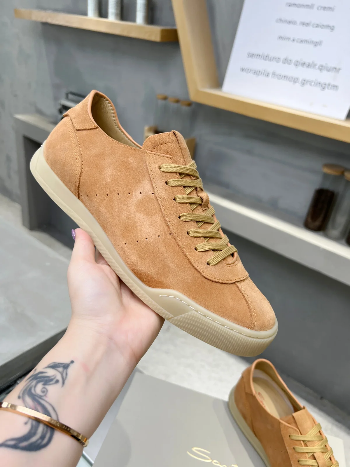 The Santoni leather goods brand originated in 1975. The founder