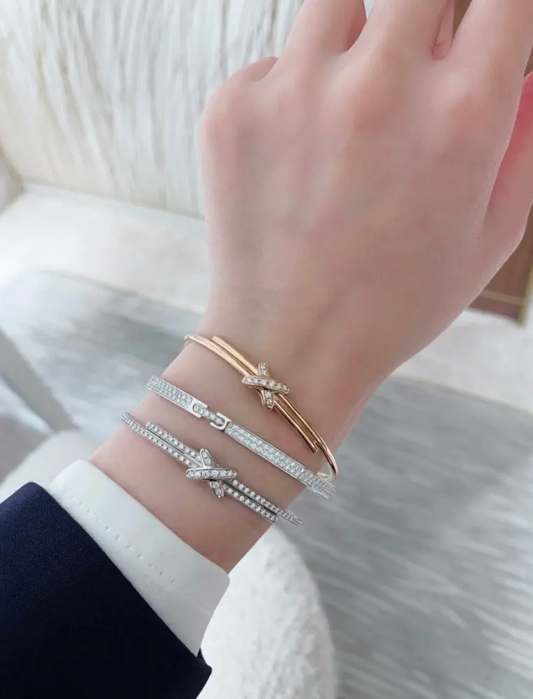 Chaumet Cross Half Diamond Bracelet