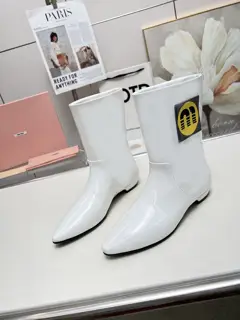 Miu Miu Mui Miu 24ss autumn and winter pointed toe Chelsea boots