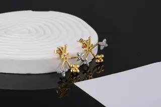 Louis Vuitton letter earrings