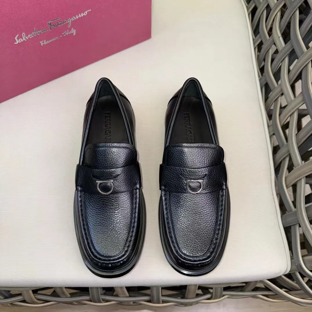 Salvatore Ferragamo men’s leather shoes. Uppers