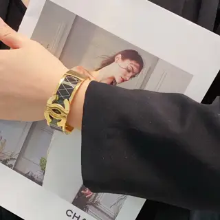 Chanel wide diamond bracelet