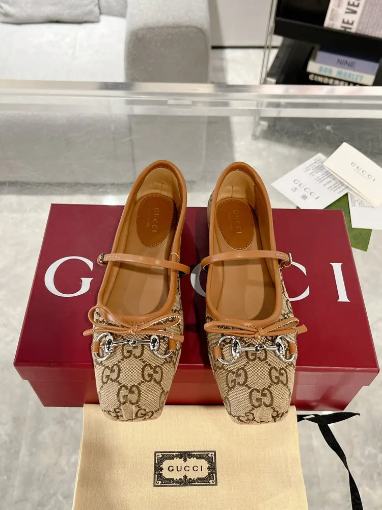 Gucci Women’s Horsebit Square Toe Ballet Flats Top Edition Buy two pairs of the original