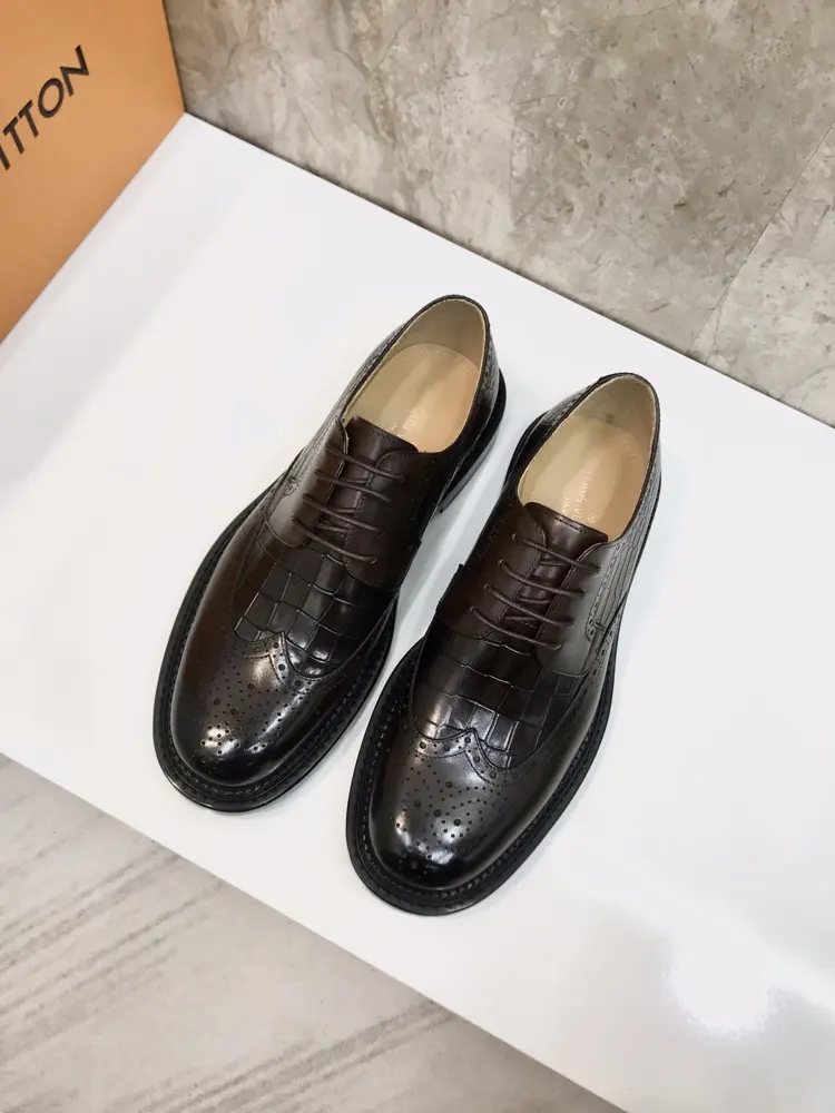 Louis Vuitton men’s fashionable formal leather shoes