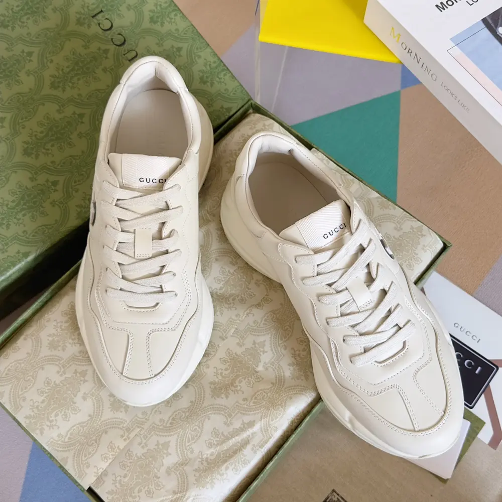 GUCCI Rhyton series latest version double G dad shoes couple style thick sole casual sports