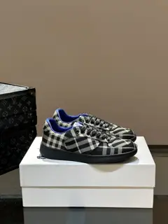 BURBERRY 2024 men’s classic low-top checkered canvas sneakers