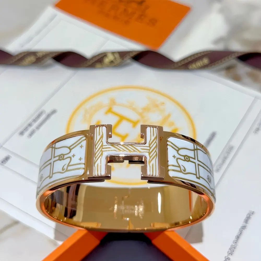 Hermes bracelet Original custom 20mm wide bracelet The enamel craft is a real test of the