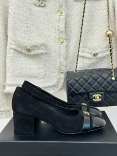 Chanel Double C thick heel shoes