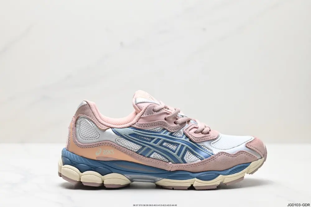 ASICS breathable mesh upper with some synthetic leather material uses the new AHAR+ rubber 1203A372-401