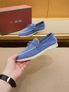 Loro piana moccasins are a classic with a water-repellent suede upper and a rubber sole
