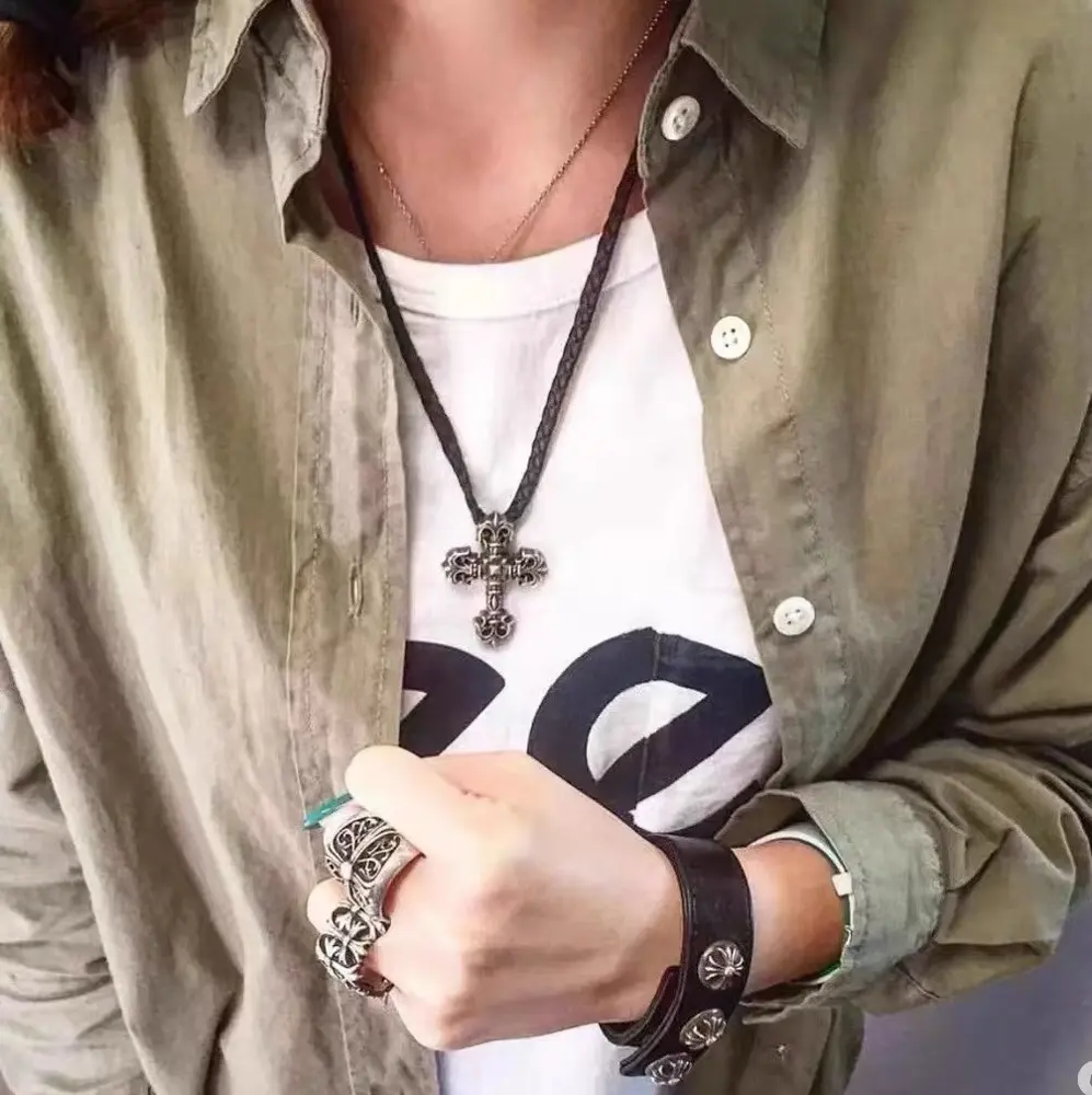 Chrome Hearts leather necklace