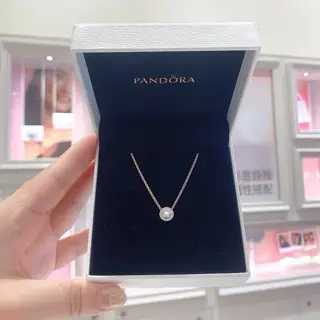 Pandora elegant zircon rose gold necklace for women clavicle necklace for women