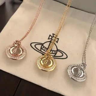 Vivienne Westwood pina rivet transparent bead necklace