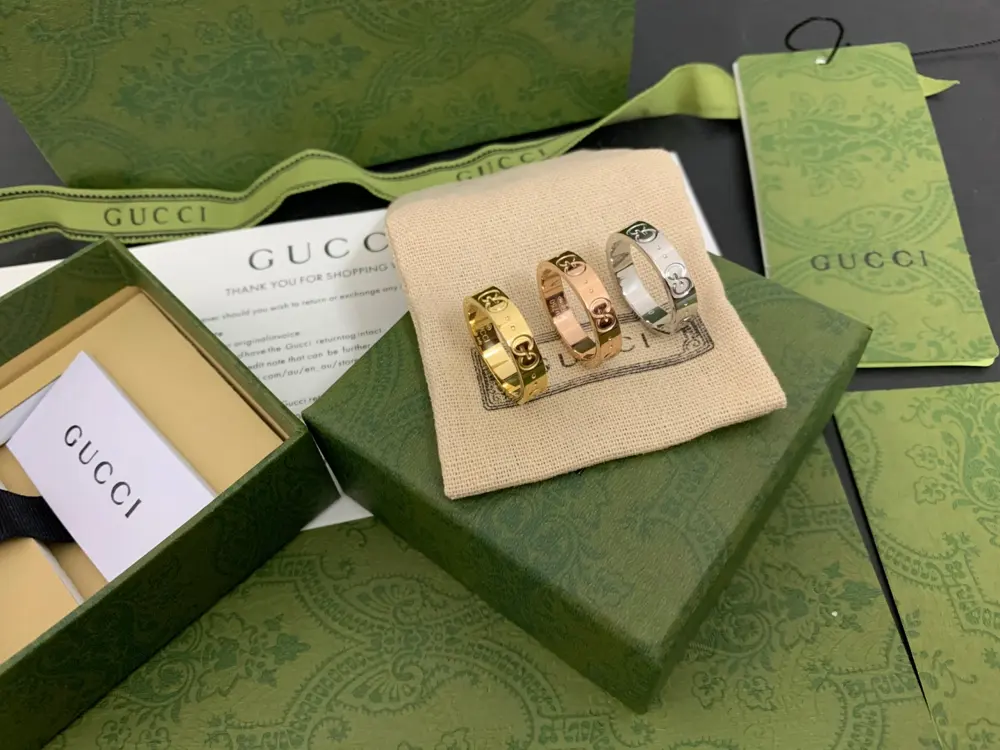 Gucci Double G Simple Ring Size 6-11