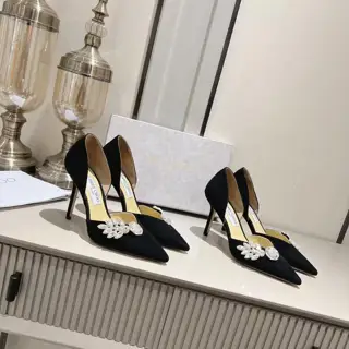 Jimmy Choo jimmychoo Jc counter new leaf diamond goddess series single shoes ︎ Juejuezi