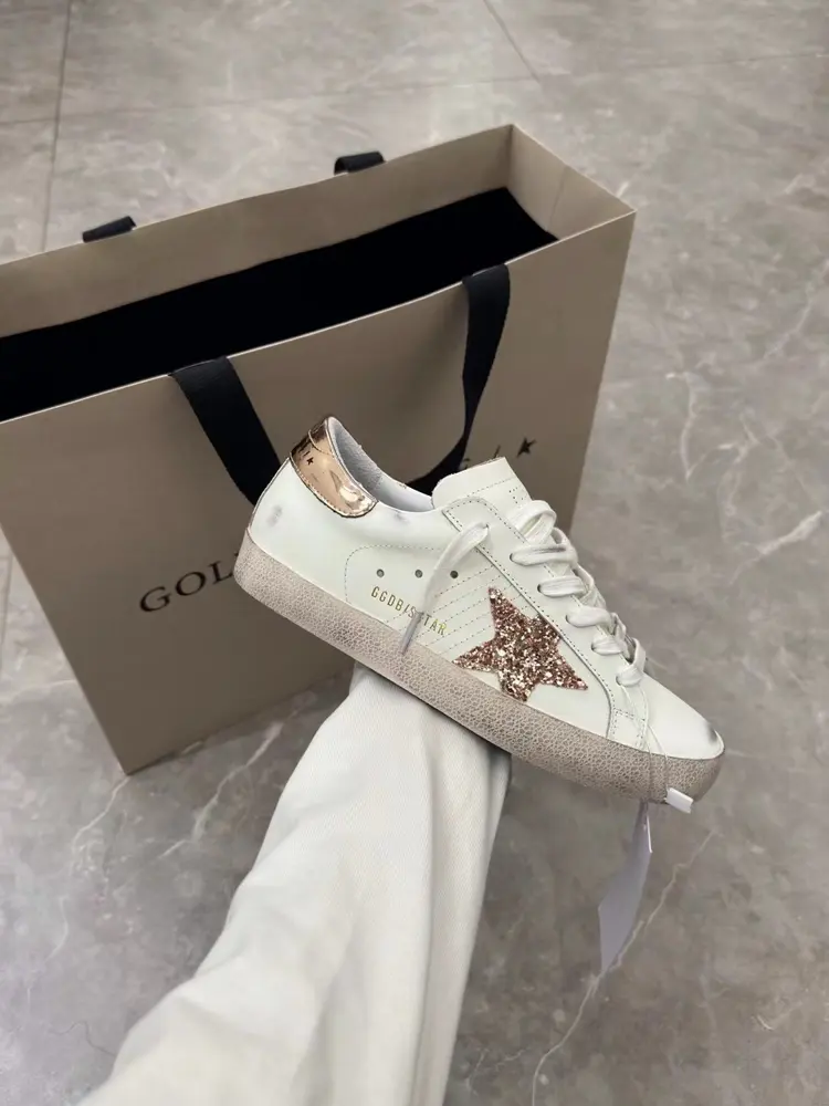 Golden Goose Rose Gold Tail Venus Couple Style Shoes