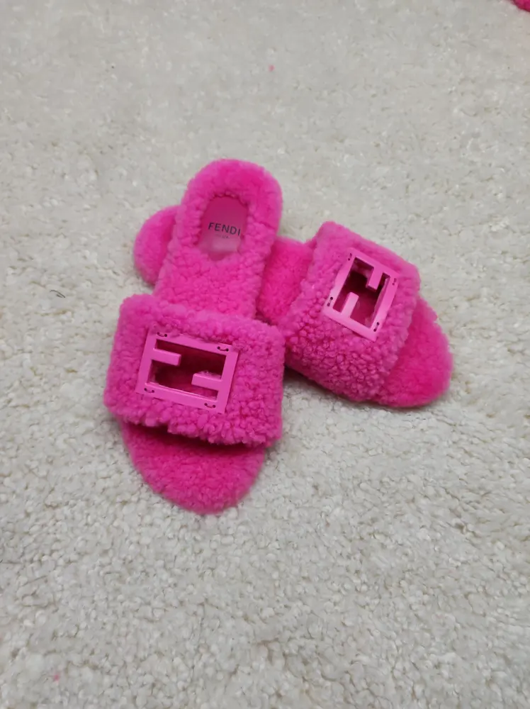 Fendi wool slippers 2024 latest colors official synchronization size 35-42