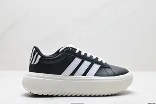 Adidas GRAND COURTBEAT PLATFORM Thick-soled Casual Wear-resistant Low-top Sneakers IH7754