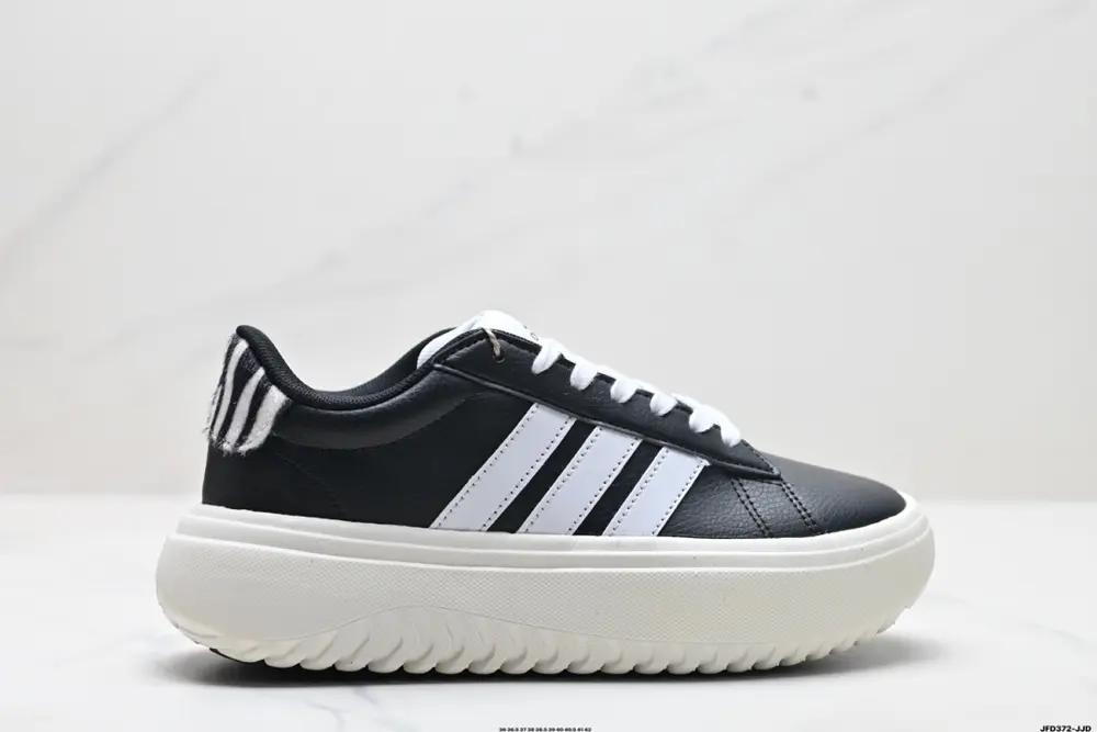 Adidas GRAND COURTBEAT PLATFORM Thick-soled Casual Wear-resistant Low-top Sneakers IH7754