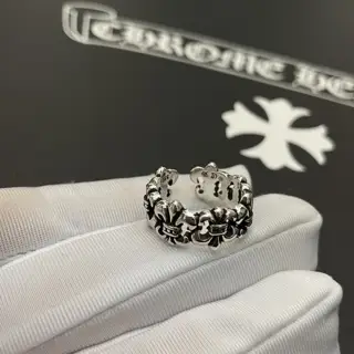 Chrome Hearts Classic Vintage Scout Flower Open Ring