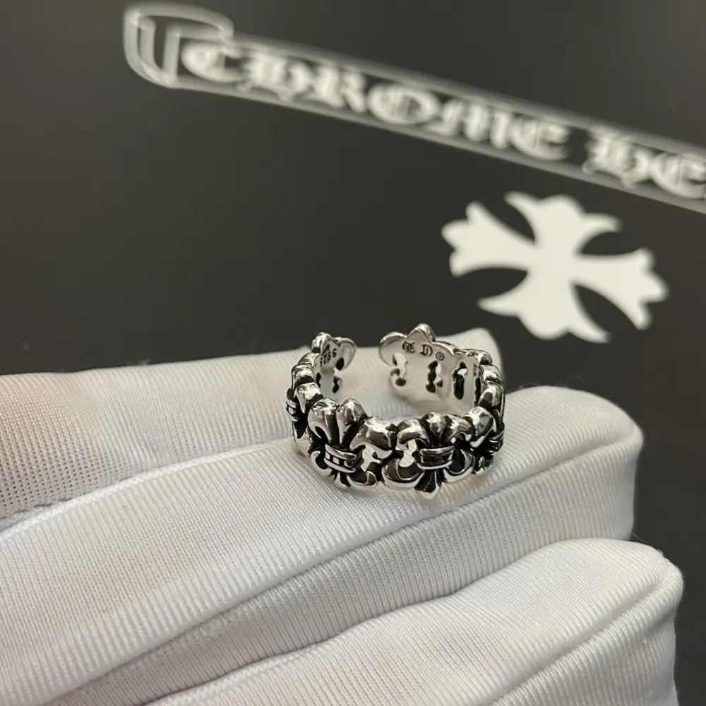 Chrome Hearts Classic Vintage Scout Flower Open Ring