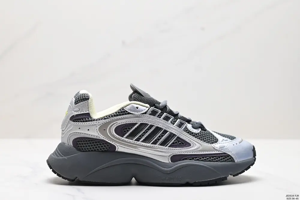 Adidas OZMILLEN Adidas retro black and silver color matching low-top cushioning sports IF6582