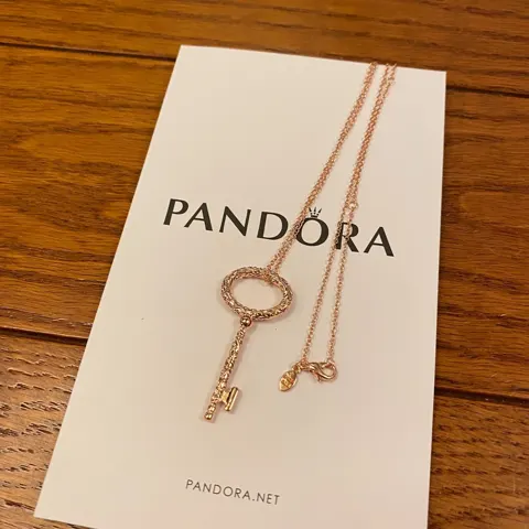 Pandora rose gold Noble Key necklace