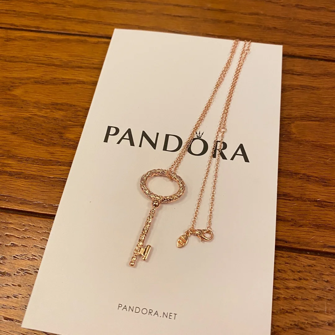 Pandora rose gold Noble Key necklace