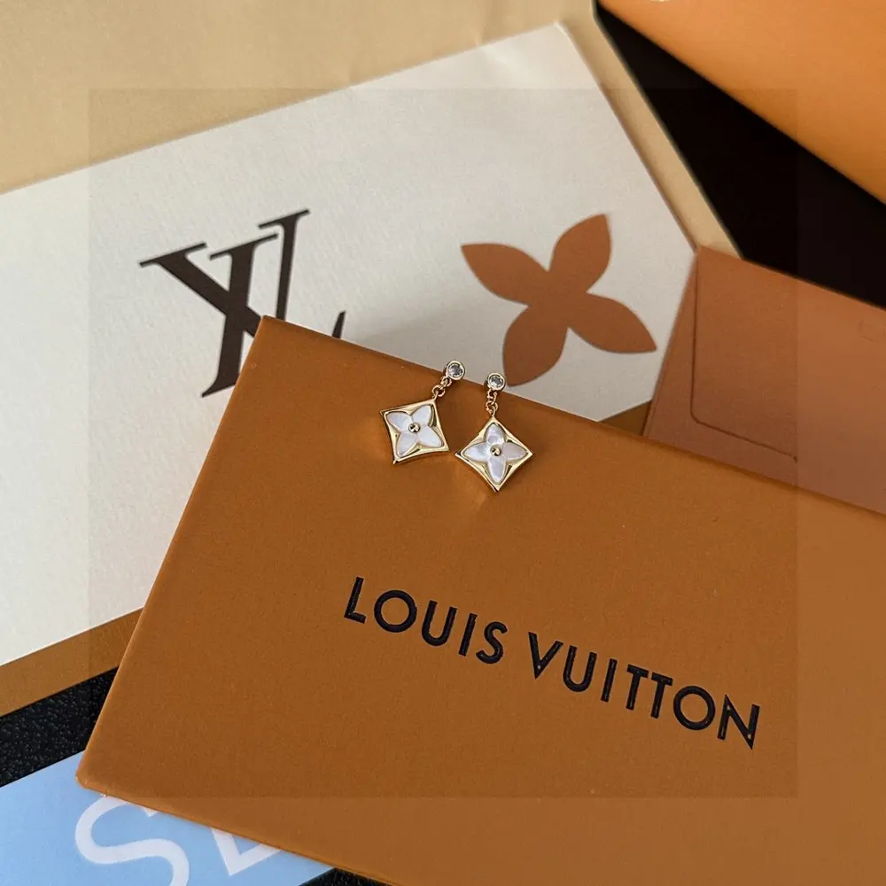 Louis Vuitton classic monogram earrings