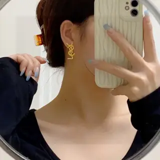 Yves Saint Laurent gold earrings