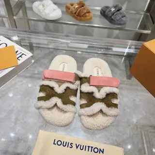 Hermes The latest fashion trend Teddy wool H slippers